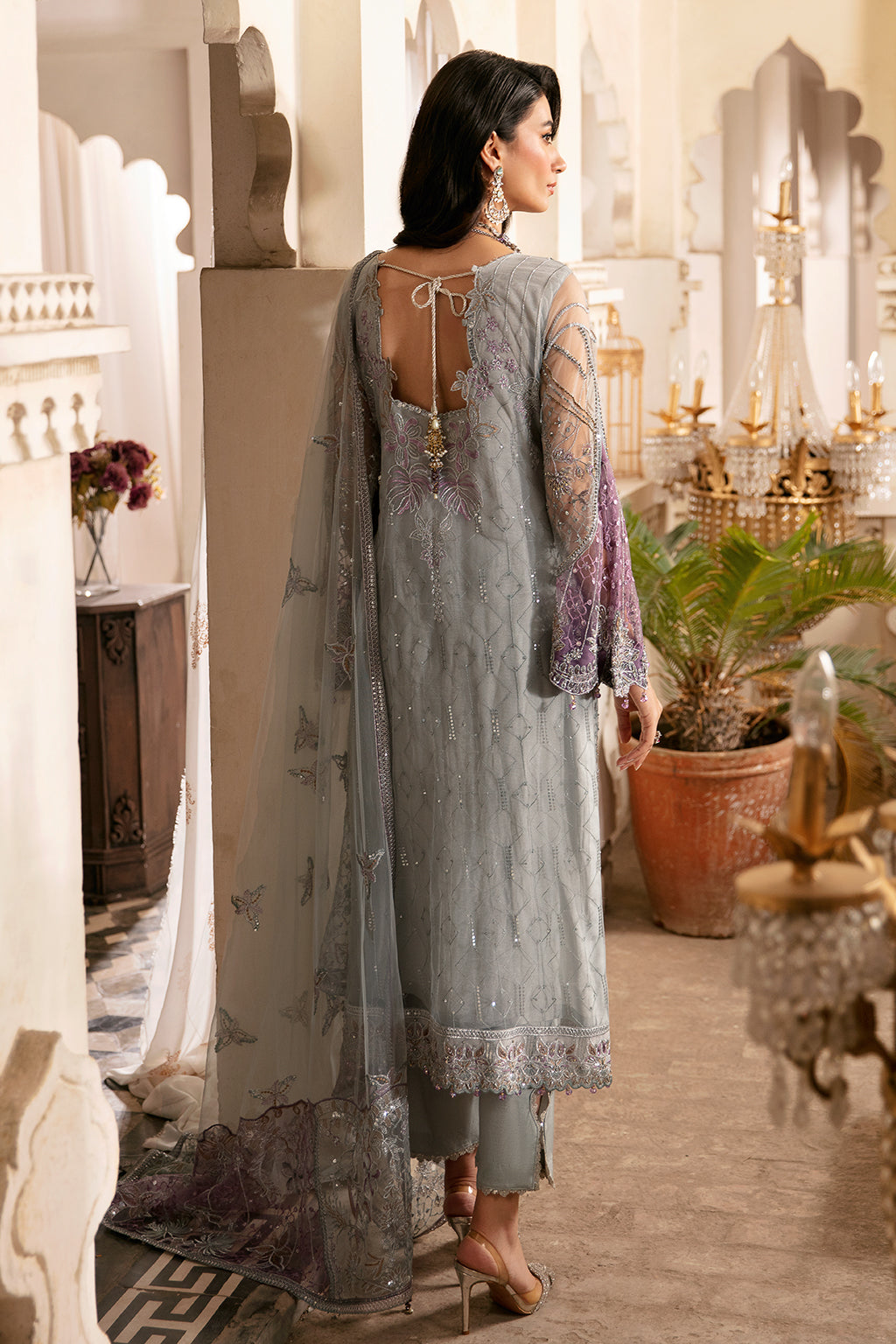 Ramsha 3 Piece Custom Stitched Suit - Gray - LB285258