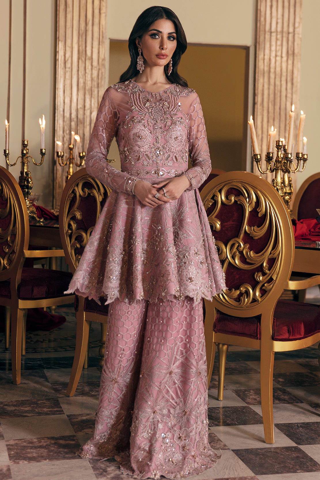 Reign 3 Piece Custom Stitched Suit - Pink - LB22351