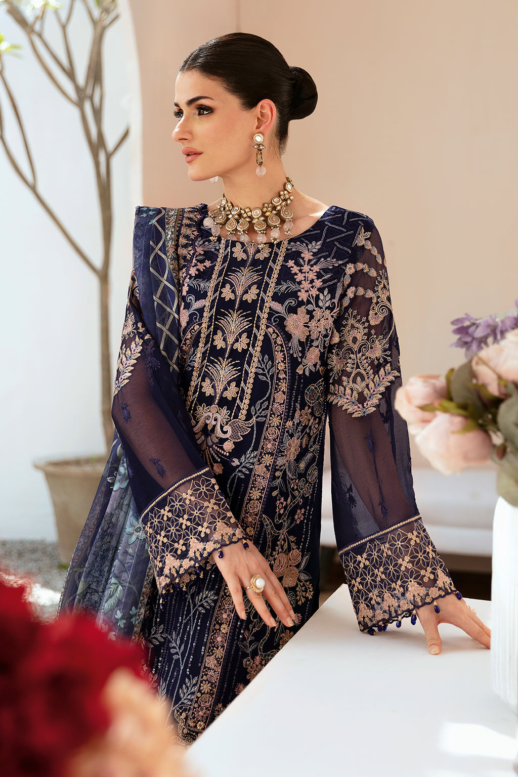 Ramsha 3 Piece Custom Stitched Suit - Blue - LB28952