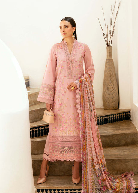 Kanwal Malik 3 Piece Custom Stitched Suit - Pink - LB286691