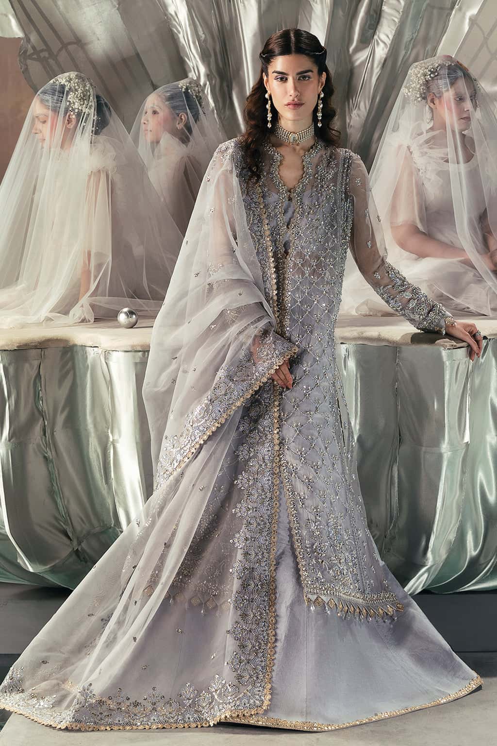 Afrozeh 3 Piece Custom Stitched Suit - Gray - LB30455
