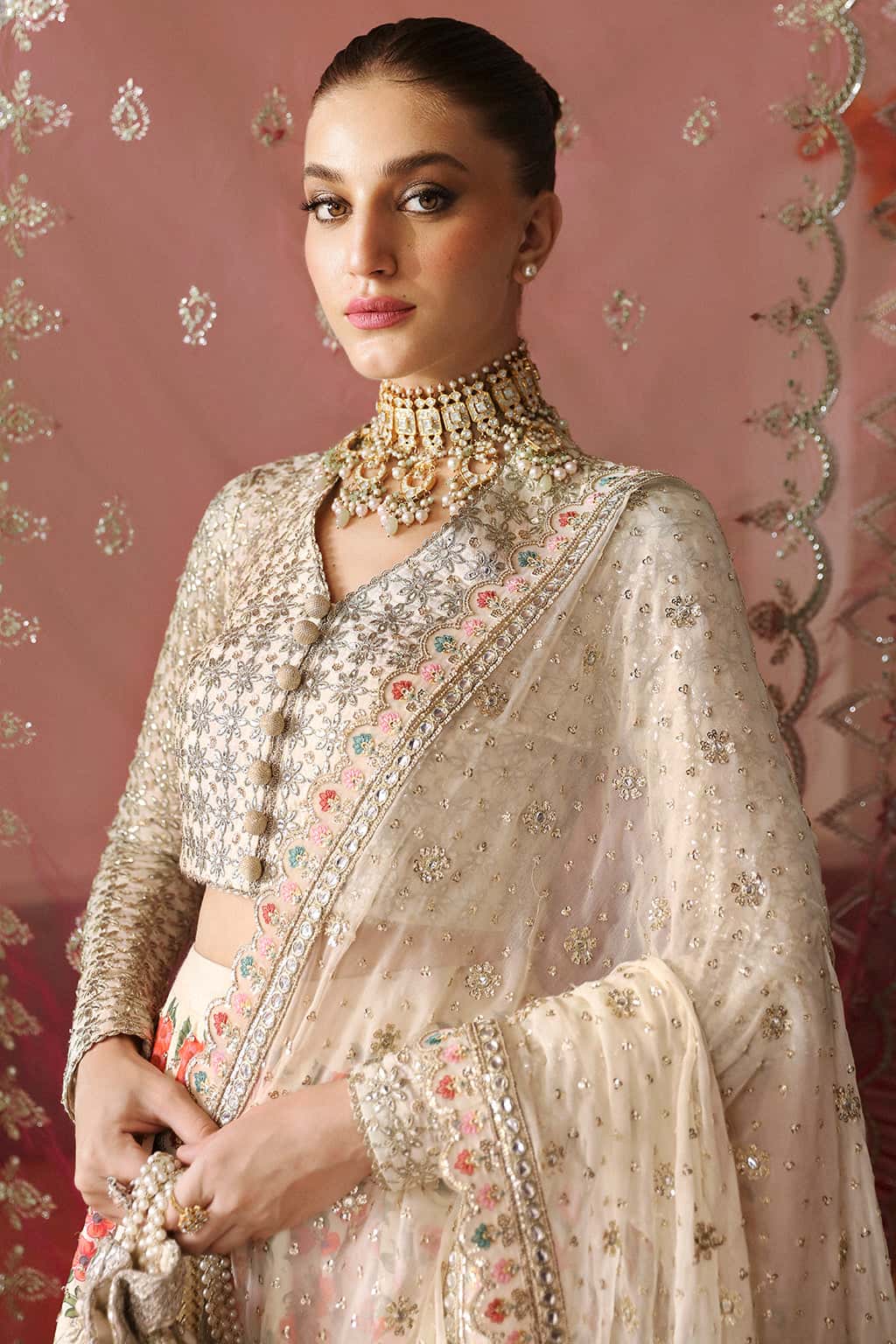 Afrozeh 3 Piece Custom Stitched Suit - OFF White - LB30462