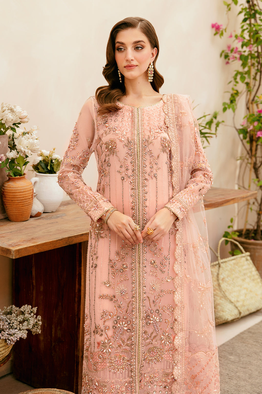 Ramsha 3 Piece Custom Stitched Suit - Pink - LB28958