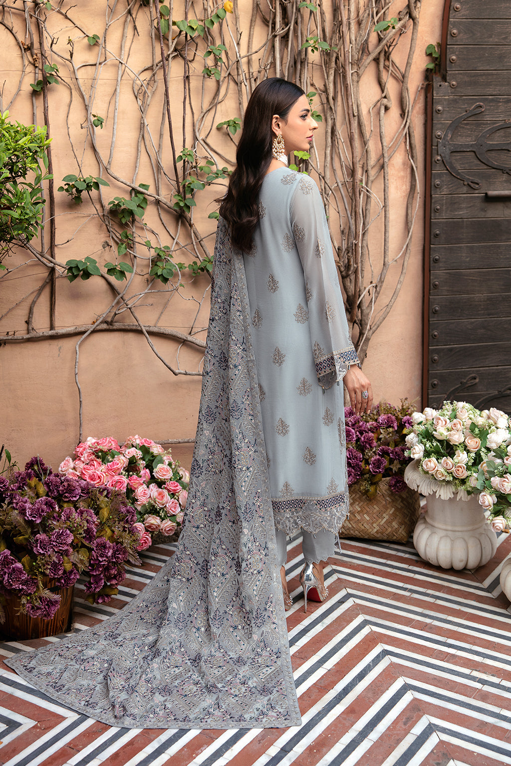 Ramsha 3 Piece Custom Stitched Suit - Blue - LB284561