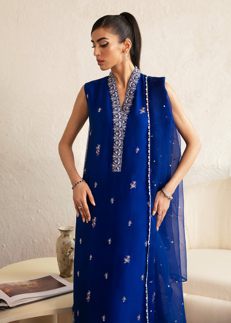 Kanwal Malik 3 Piece Pret Suit - Blue - LB287404