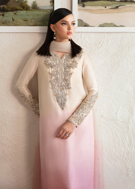 Kanwal Malik 3 Piece Pret Suit - Pink - LB287409