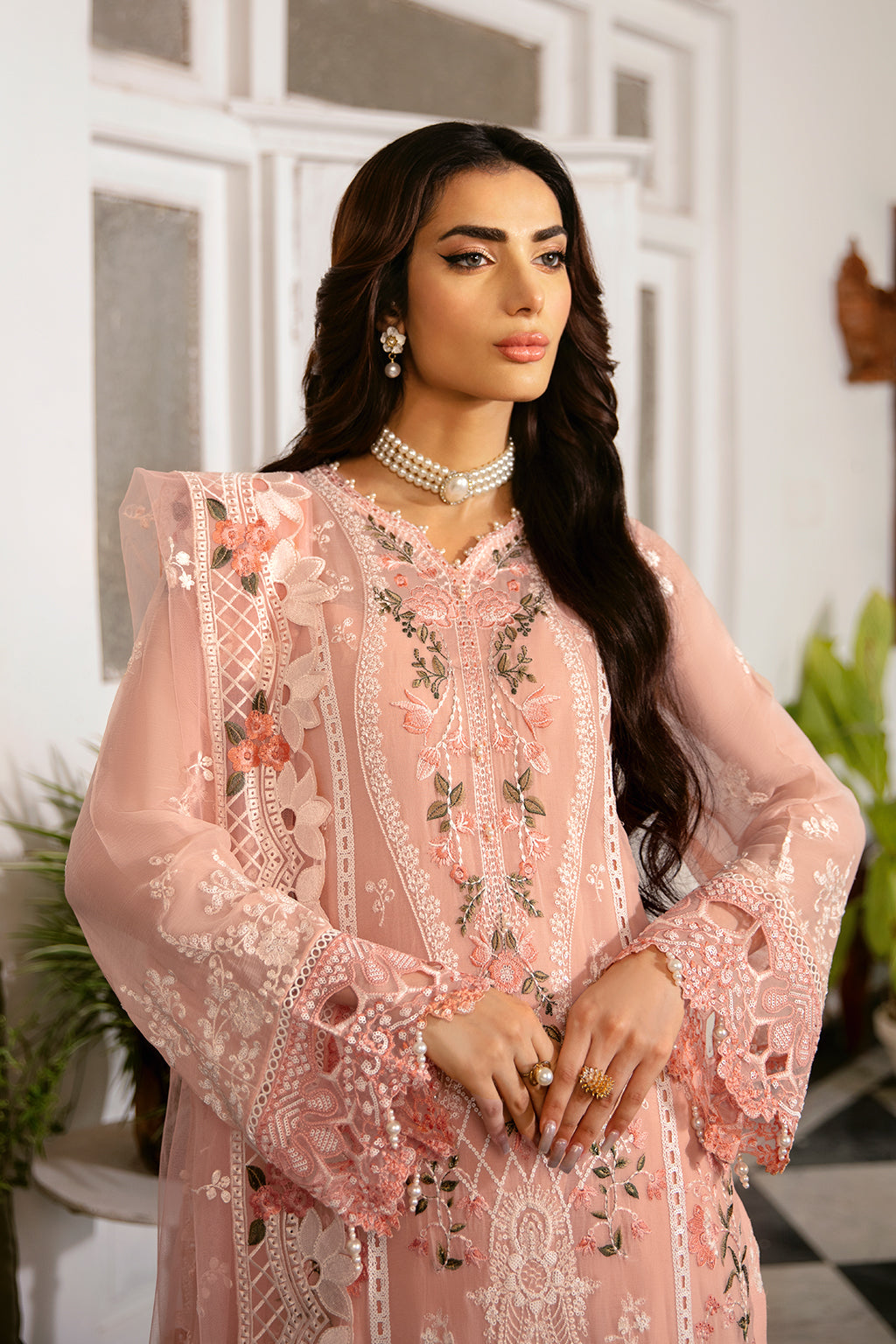 Ramsha 3 Piece Custom Stitched Suit - Pink - LB28955