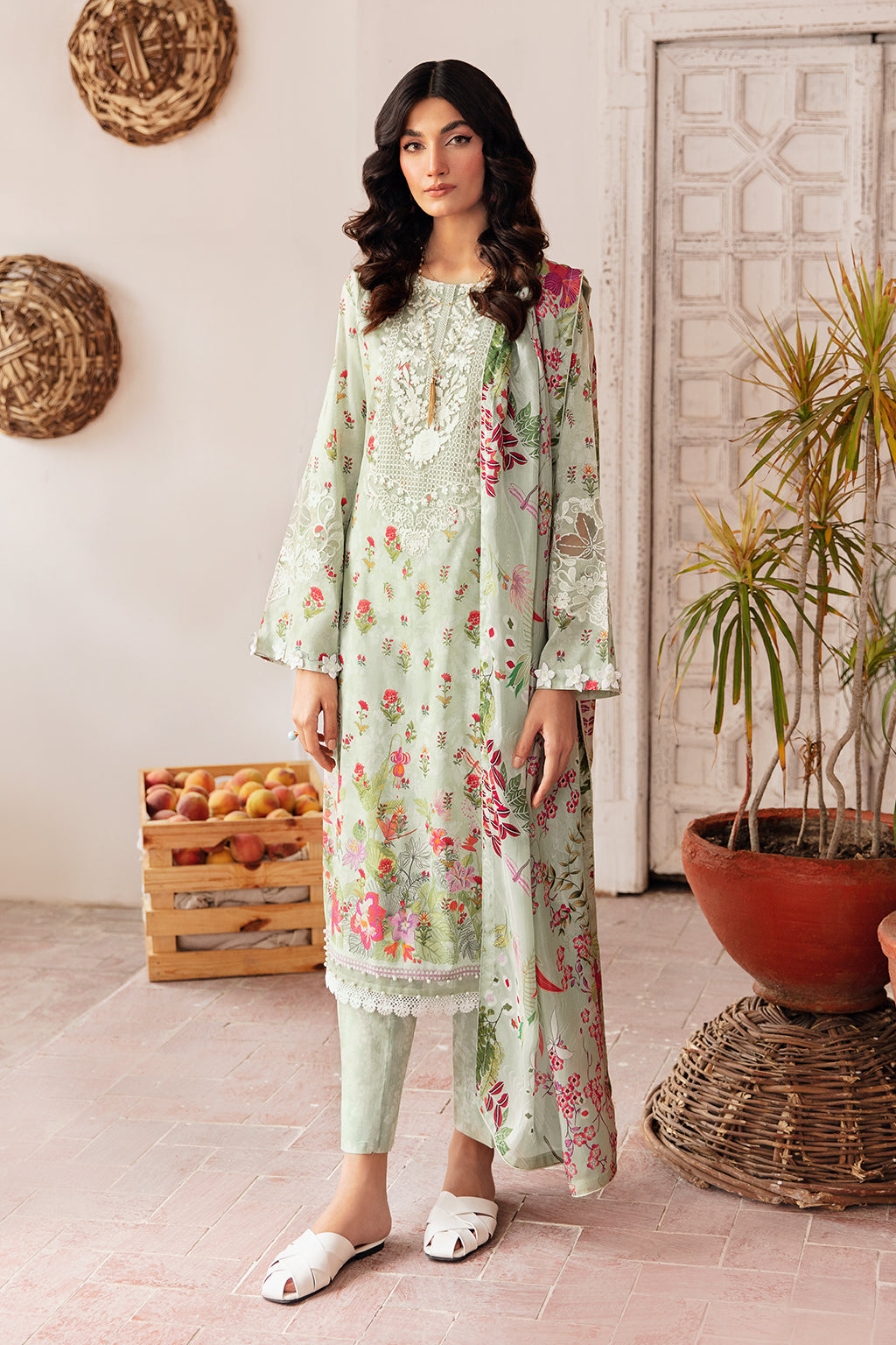 Ramsha 3 Piece Custom Stitched Suit - Green - LB285972