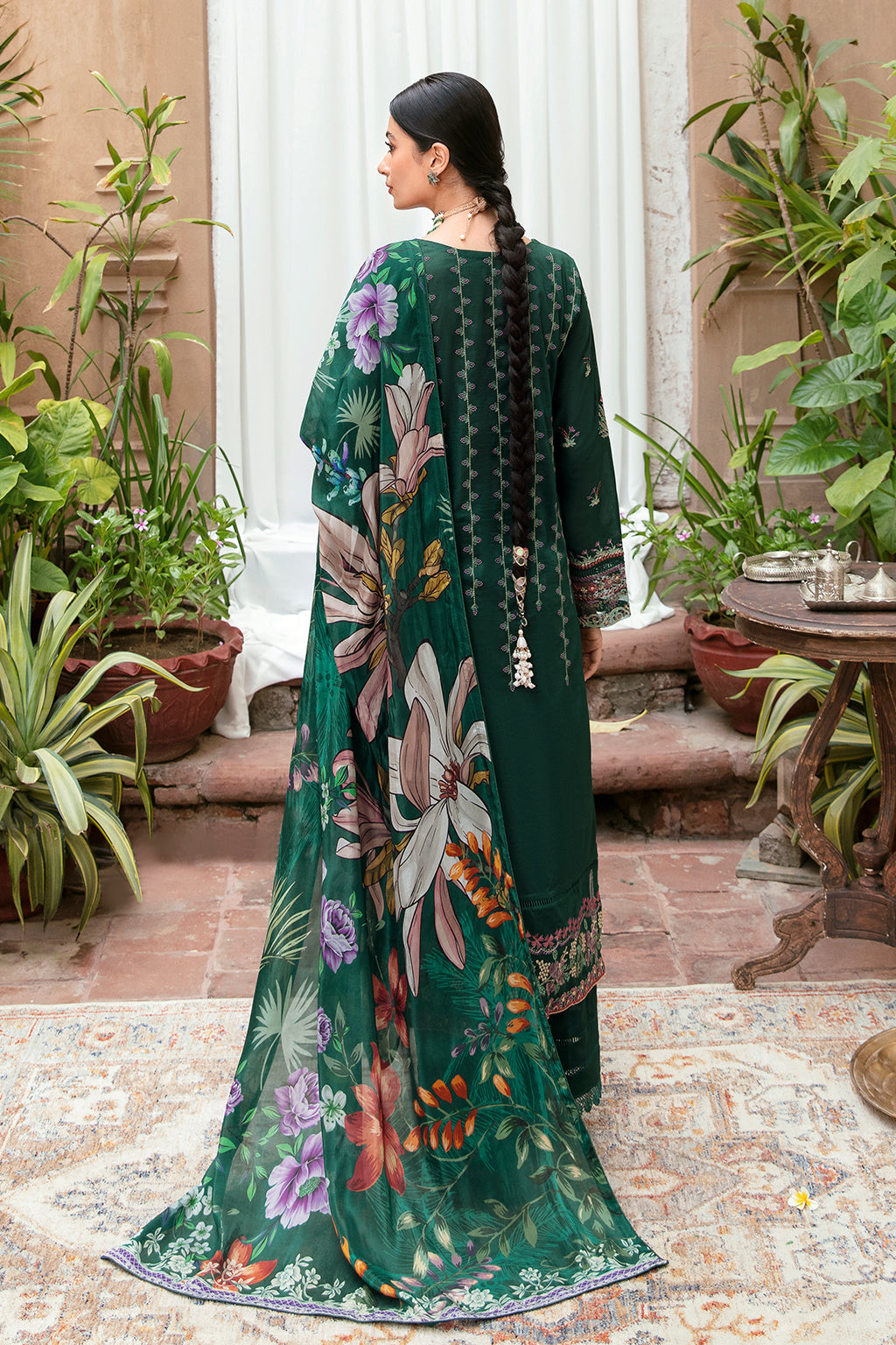 Ramsha 3 Piece Custom Stitched Suit - Green - LB285974