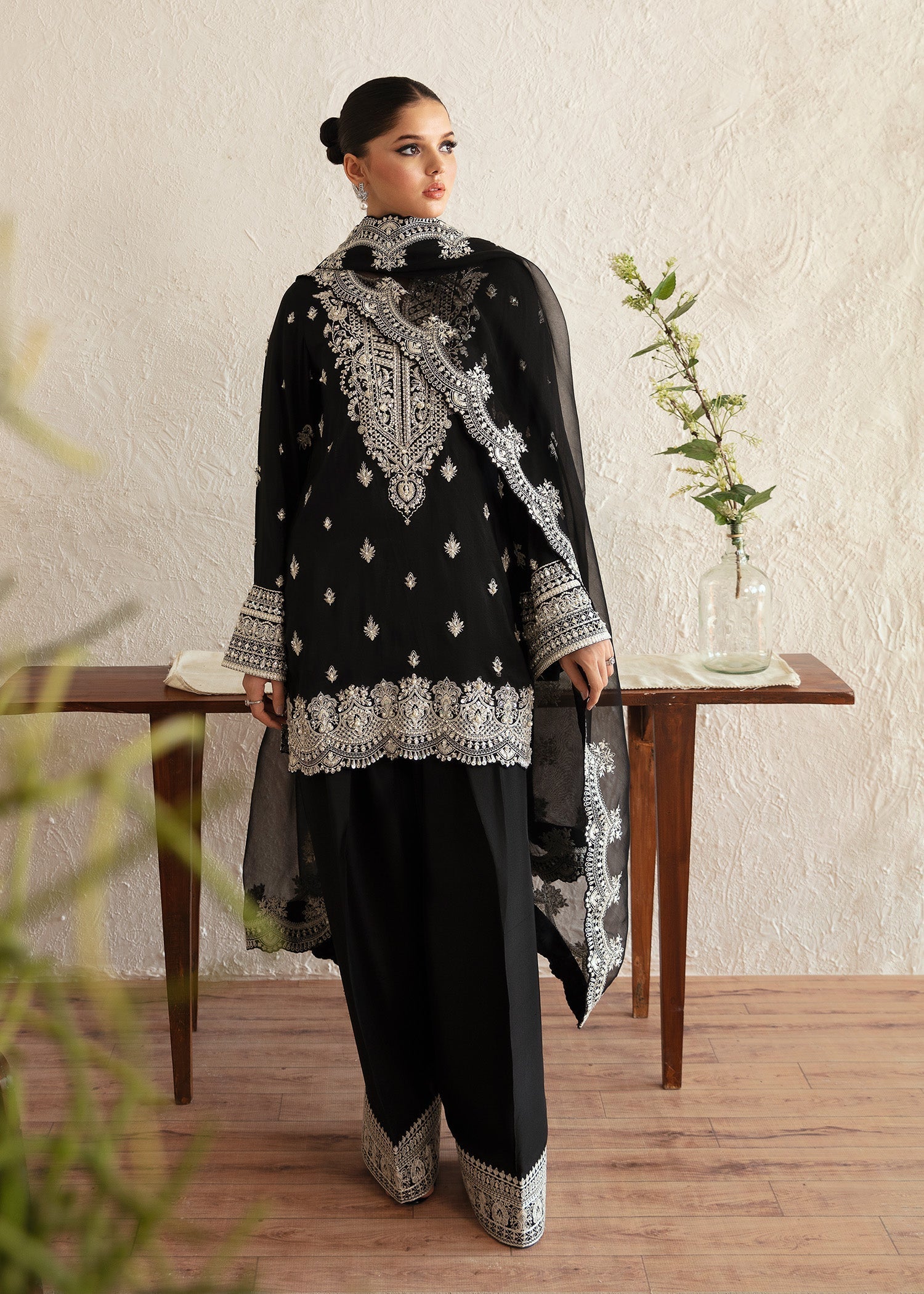 Kanwal Malik 3 Piece Pret Suit - Black - LB287406