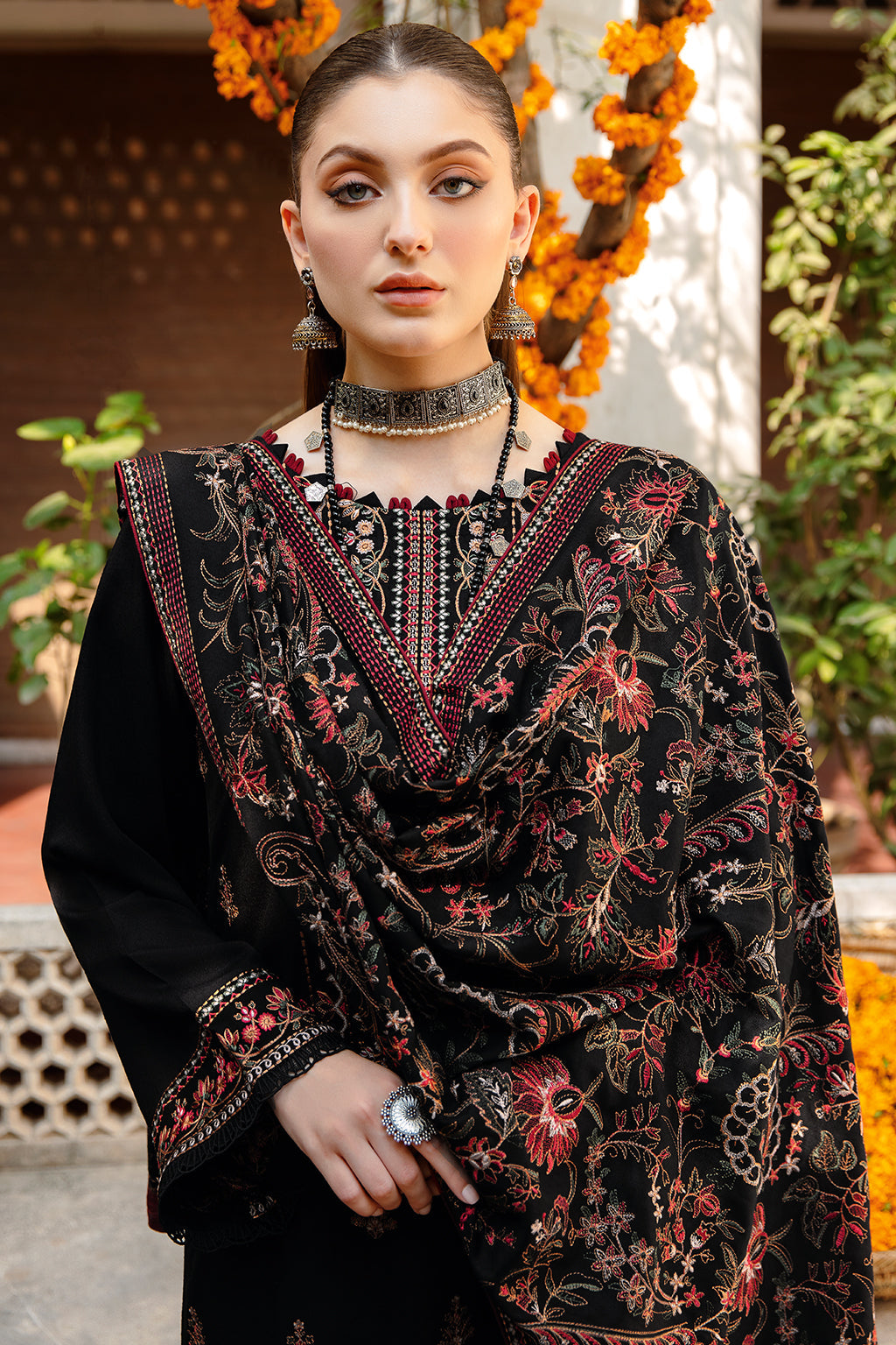 Ramsha 3 Piece Custom Stitched Suit - Black - LB285209