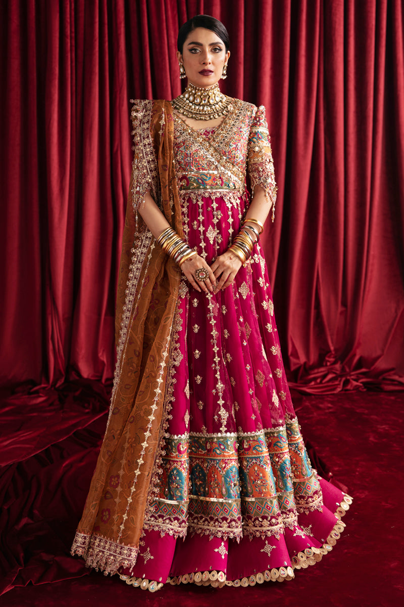 Qalamkar 3 Piece Custom Stitched Suit - Pink - LB28028