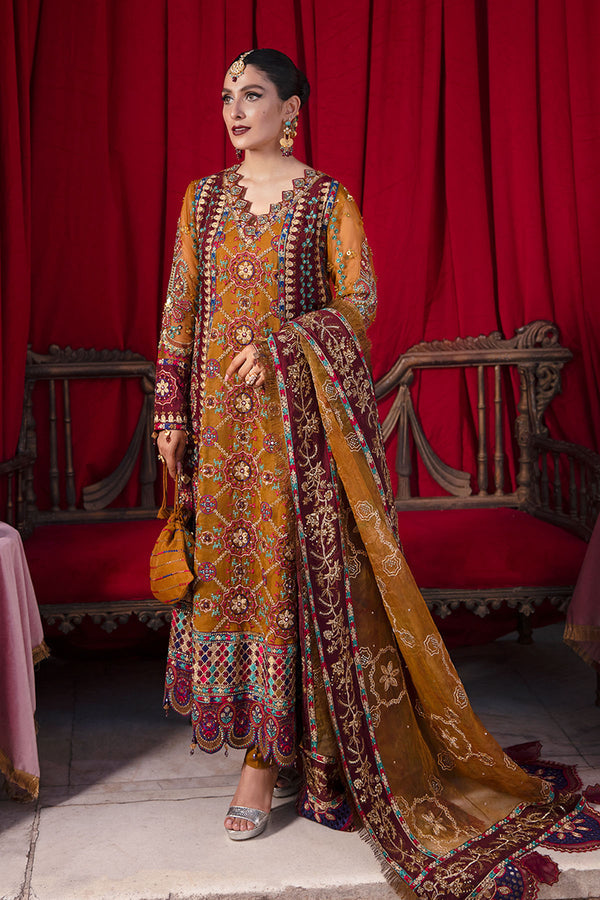 Nureh 3 Piece Custom Stitched Suit - Orange - LB30947