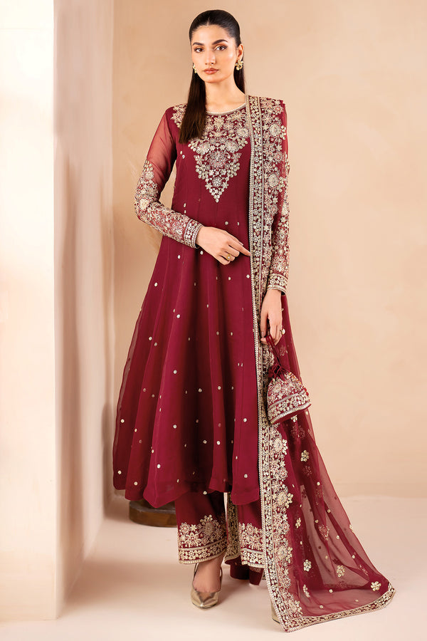 Farasha 3 Piece Custom Stitched Suit - Red - LB289061