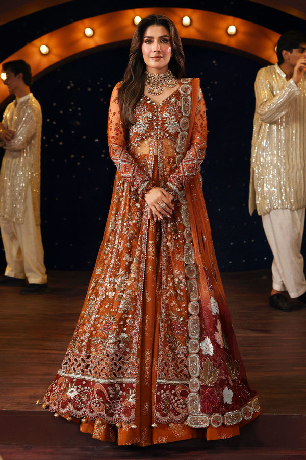 Nureh 3 Piece Custom Stitched Suit - Orange - LB30955
