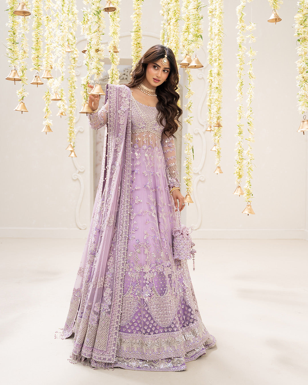 Faiza Saqlain 3 Piece Custom Stitched Suit - Purple - LB31347