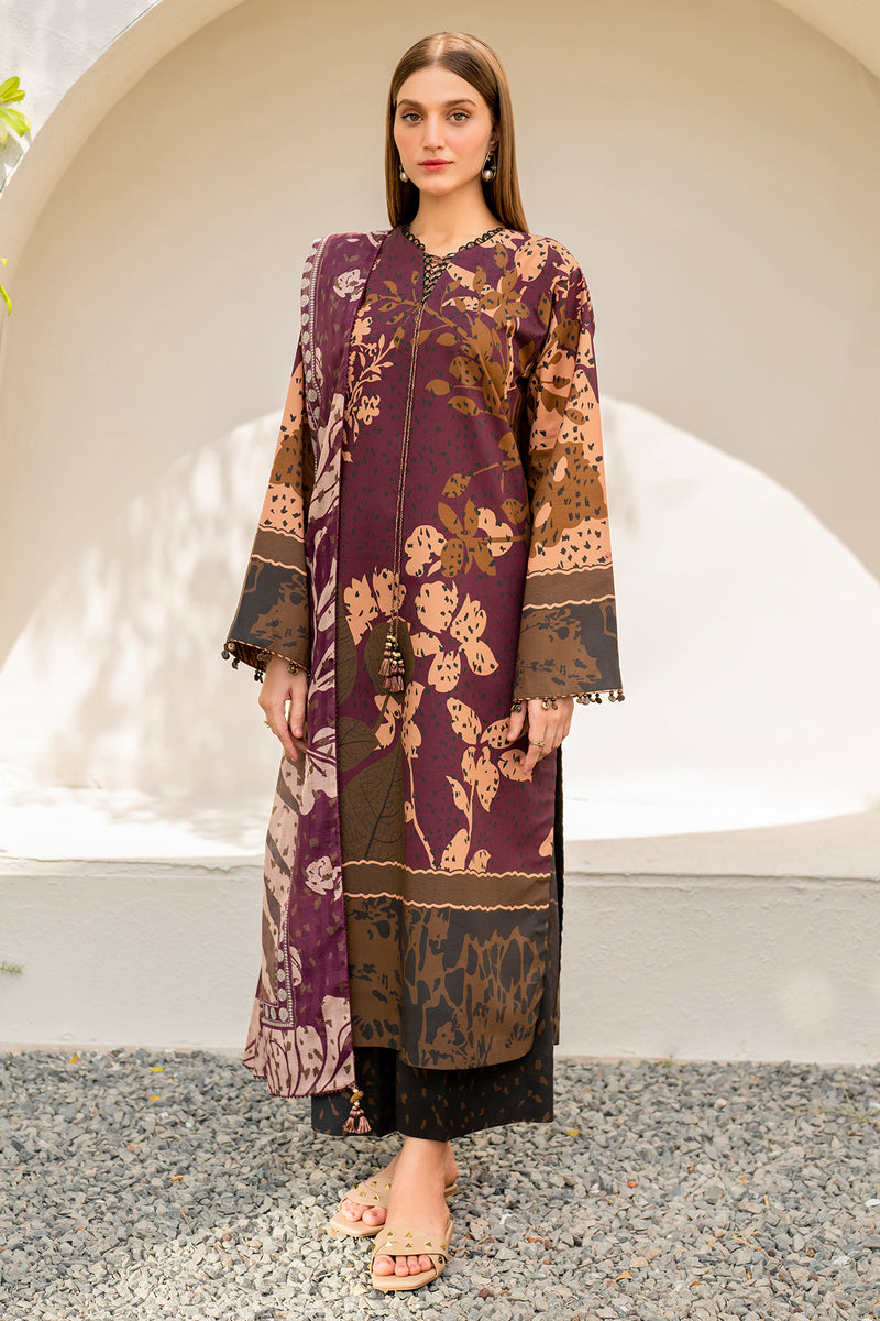 Jazmin 3 Piece Custom Stitched Suit - Purple - LB287328