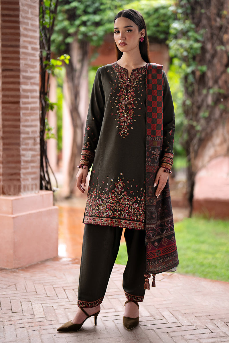 Jazmin 3 Piece Custom Stitched Suit - Brown - LB287939