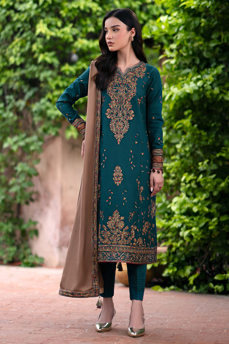 Jazmin 3 Piece Custom Stitched Suit - Green - LB287945