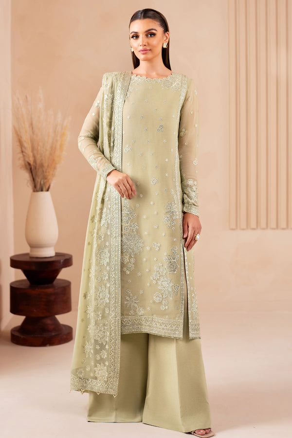 Farasha 3 Piece Custom Stitched Suit - Beige - LB289070