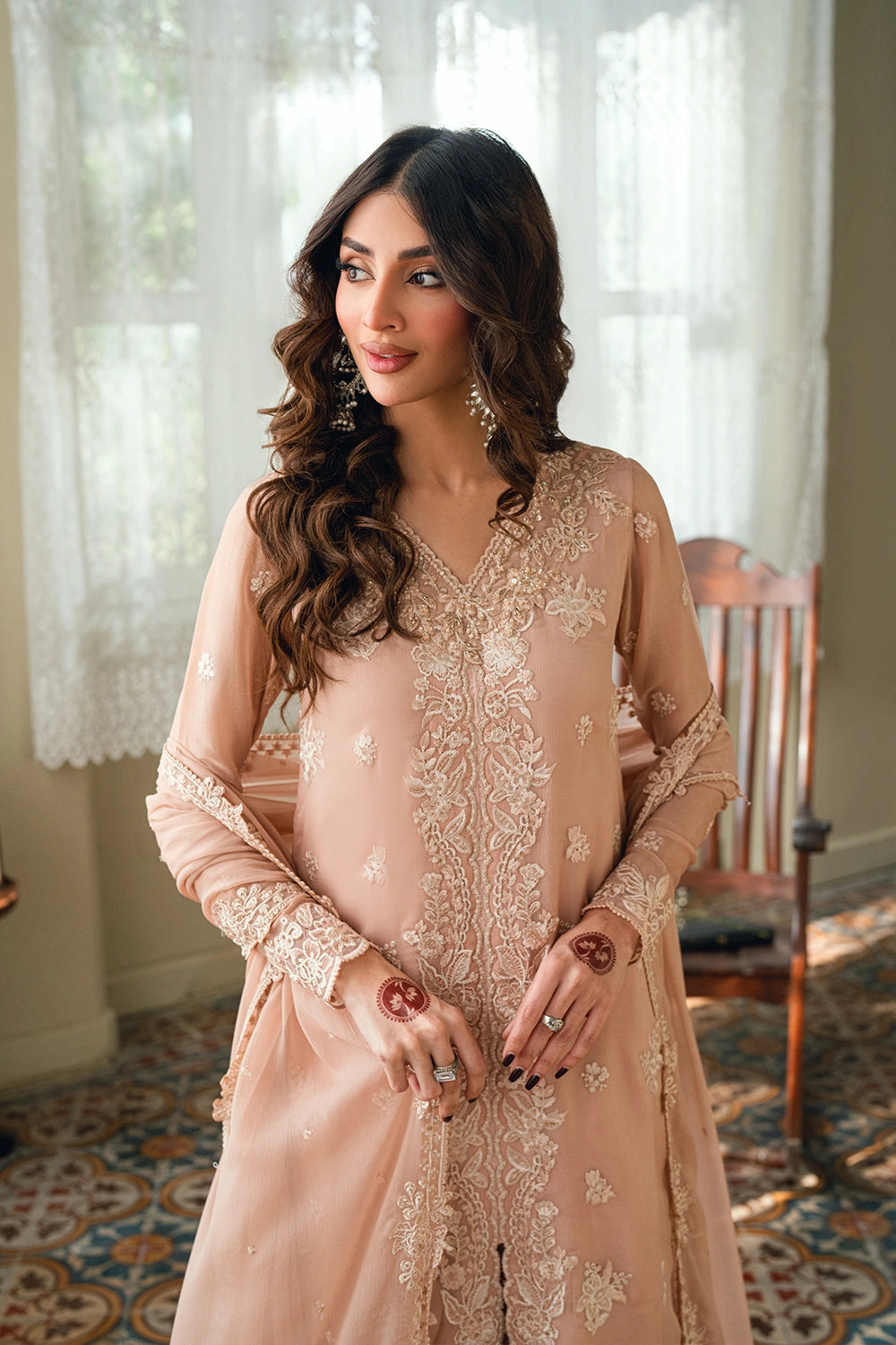 Azure 3 Piece Custom Stitched Suit - Tea Pink - LB31157