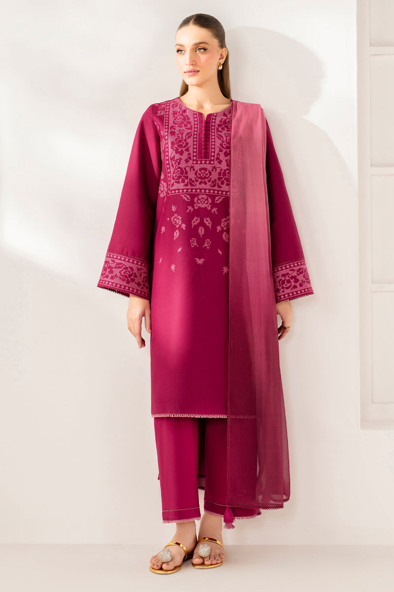 Jazmin 3 Piece Custom Stitched Suit - Red - LB30645