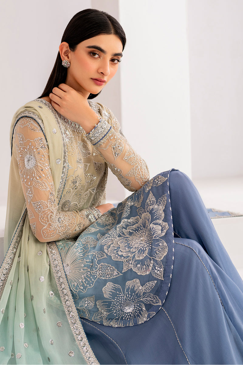 Jazmin 3 Piece Custom Stitched Suit - Blue - LB287862