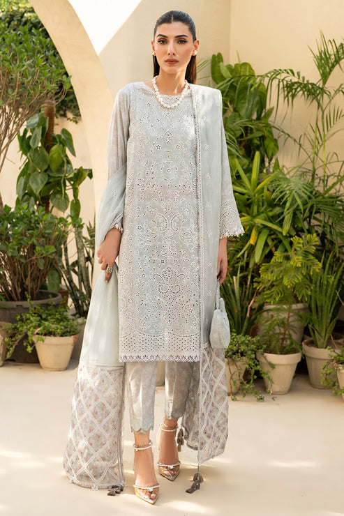 Jazmin 3 Piece Custom Stitched Suit - Gray - LB286785