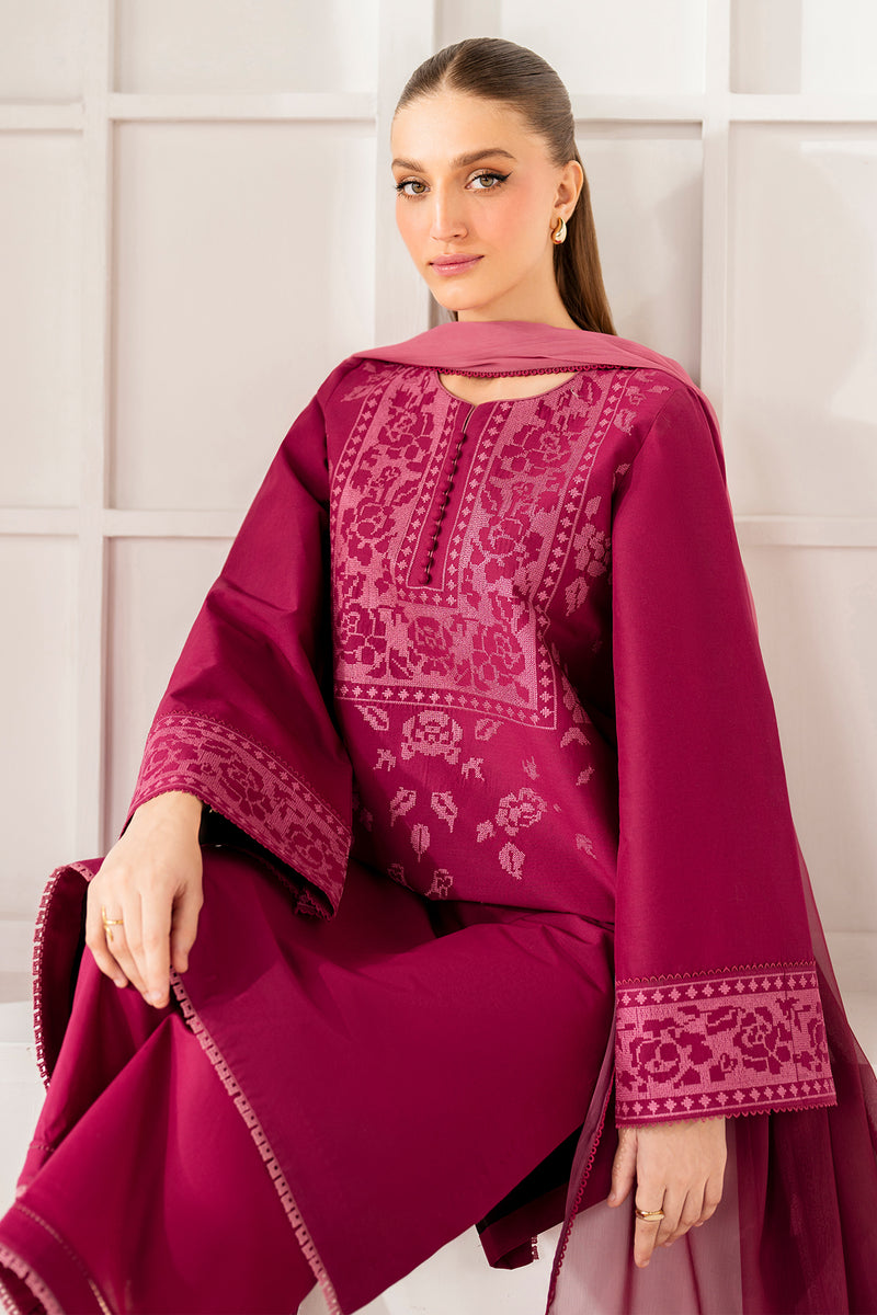Jazmin 3 Piece Custom Stitched Suit - Red - LB30645