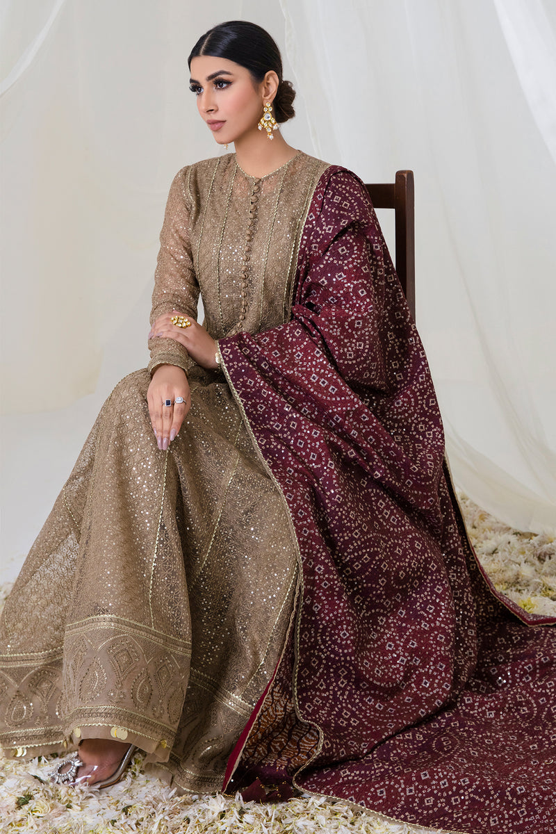 Jazmin 3 Piece Custom Stitched Suit - Beige - LB287958