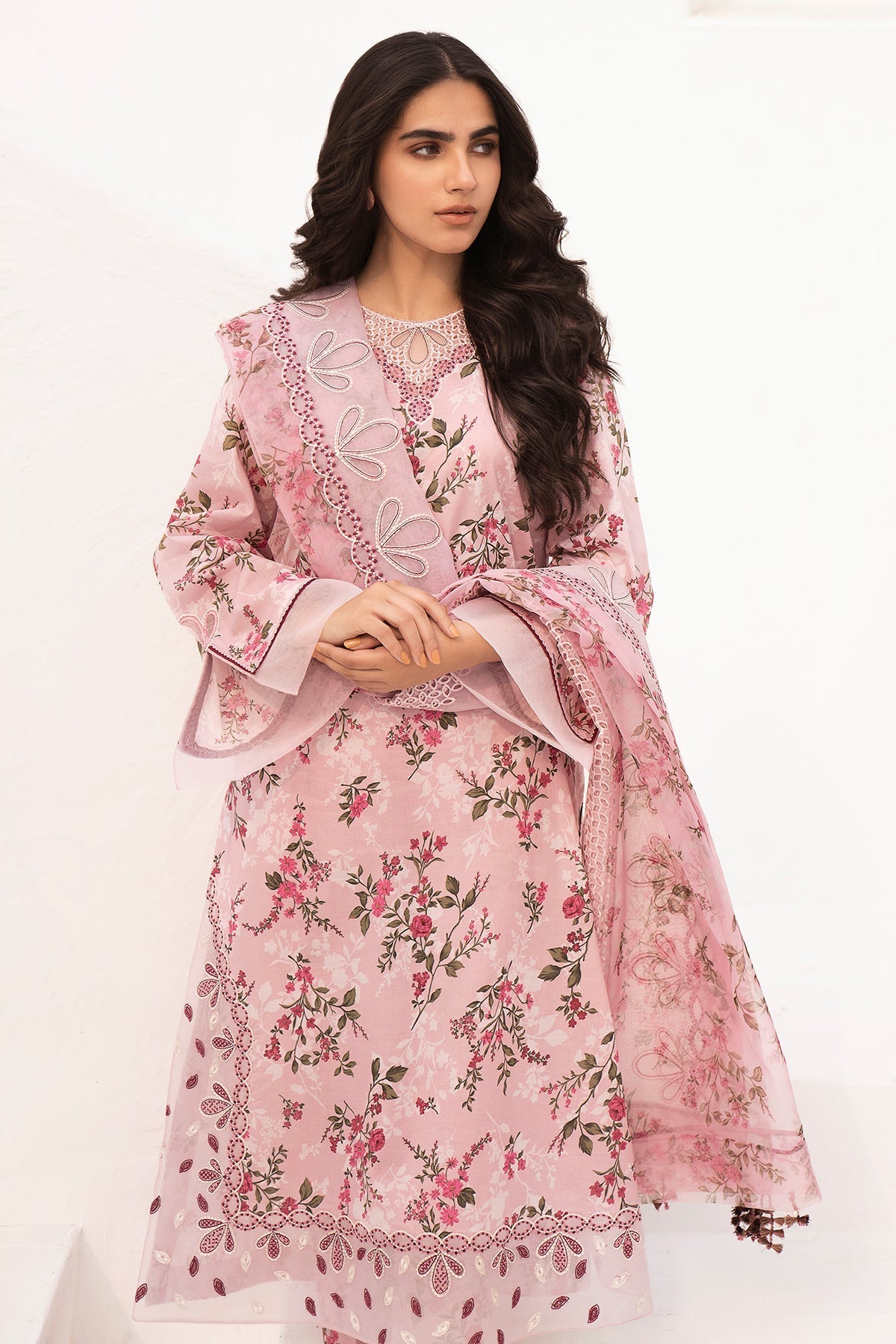 Jazmin 3 Piece Custom Stitched Suit - Pink - LB286535