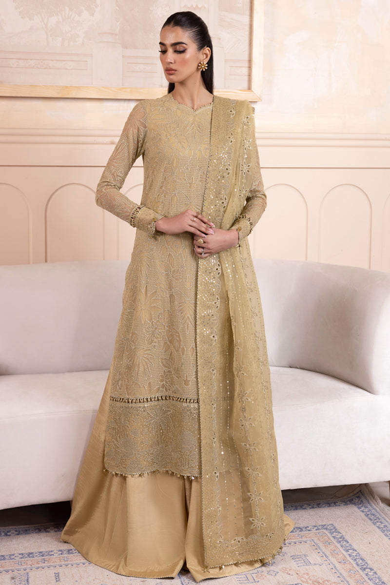 Jazmin 3 Piece Custom Stitched Suit - Beige - LB287442