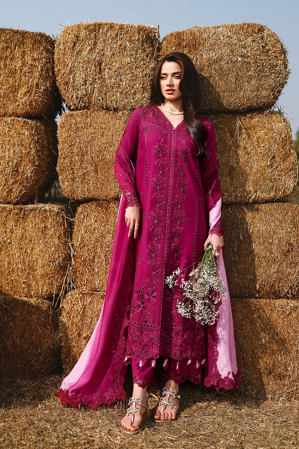 Azure 3 Piece Custom Stitched Suit - Pink - LB31569