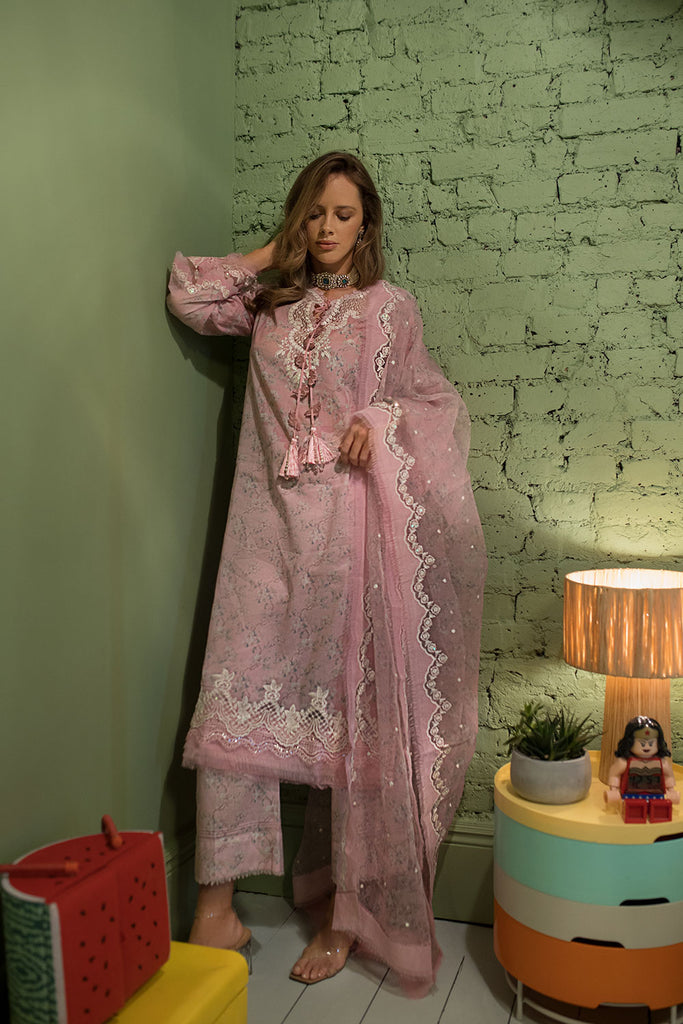 Sobia Nazir 3 Piece Custom Stitched Suit - Purple - LB285790