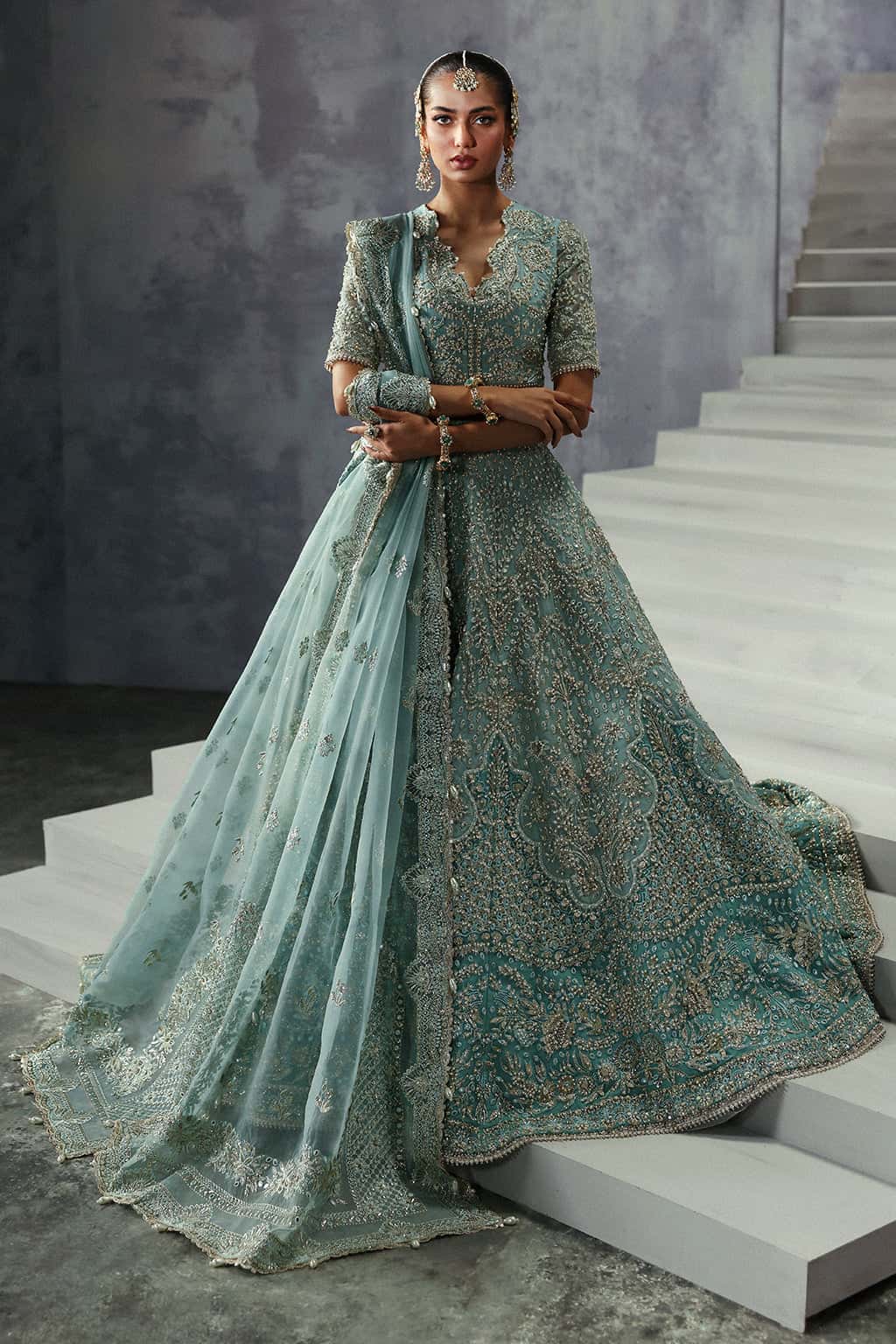 Afrozeh 3 Piece Custom Stitched Suit - Blue - LB30456