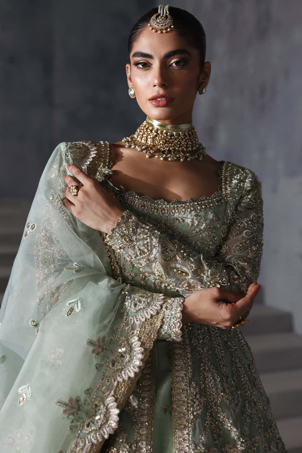 Afrozeh 3 Piece Custom Stitched Suit - Green - LB30458