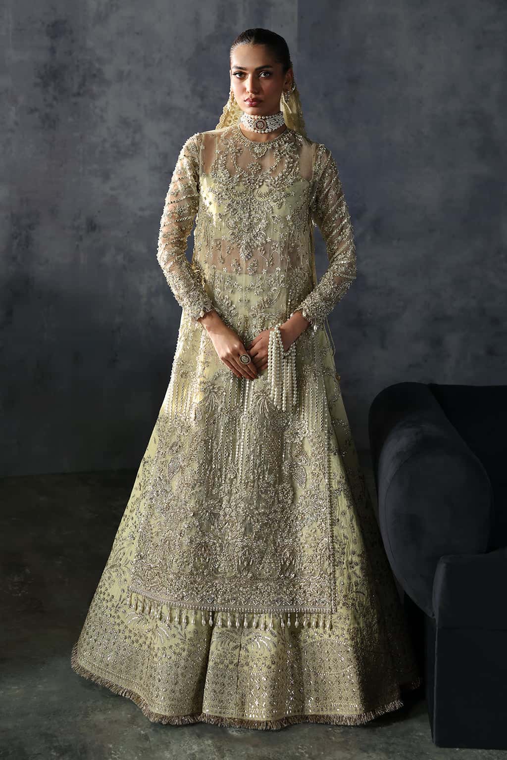 Afrozeh 3 Piece Custom Stitched Suit - Yellow - LB30457