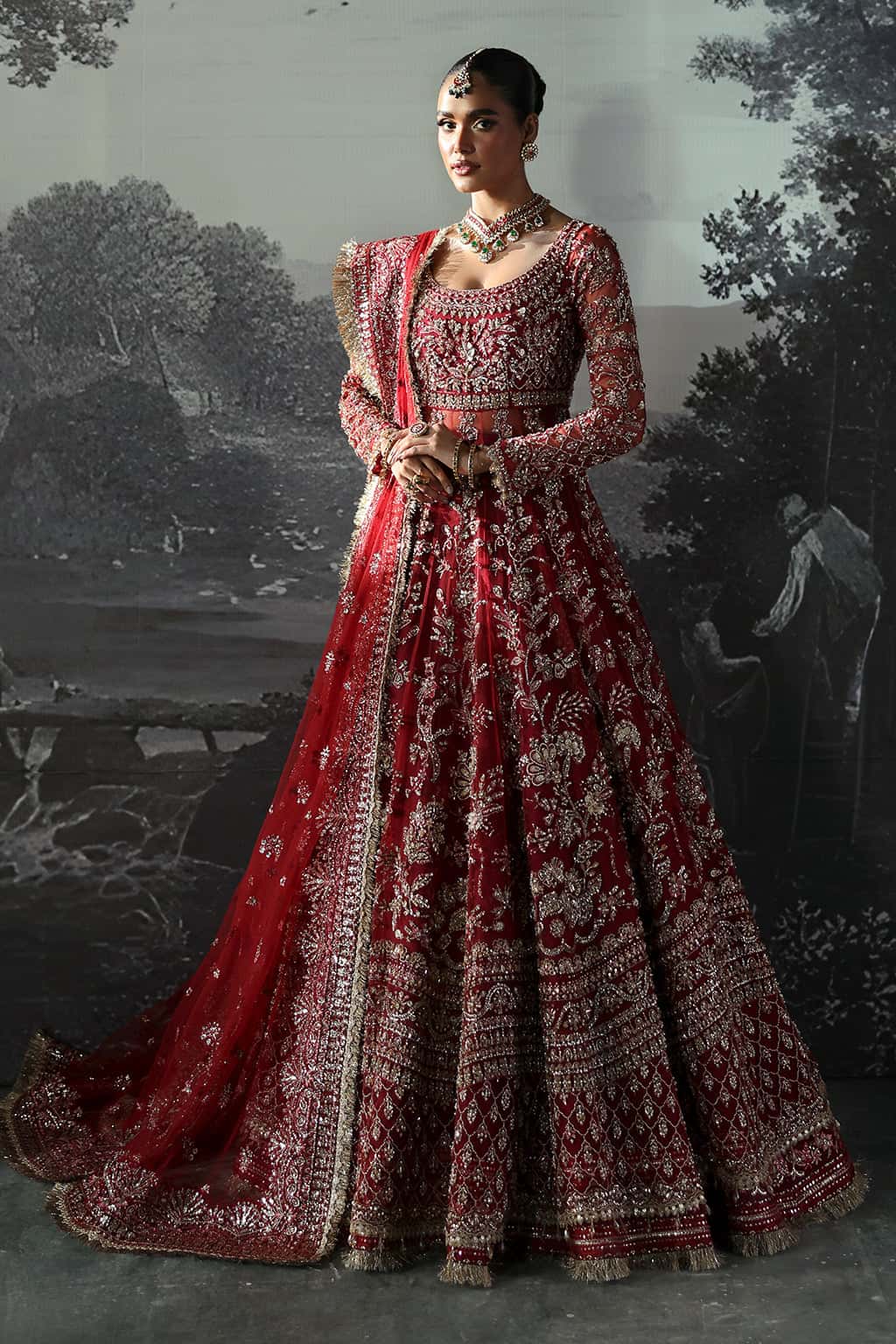 Afrozeh 3 Piece Custom Stitched Suit - Red - LB30608