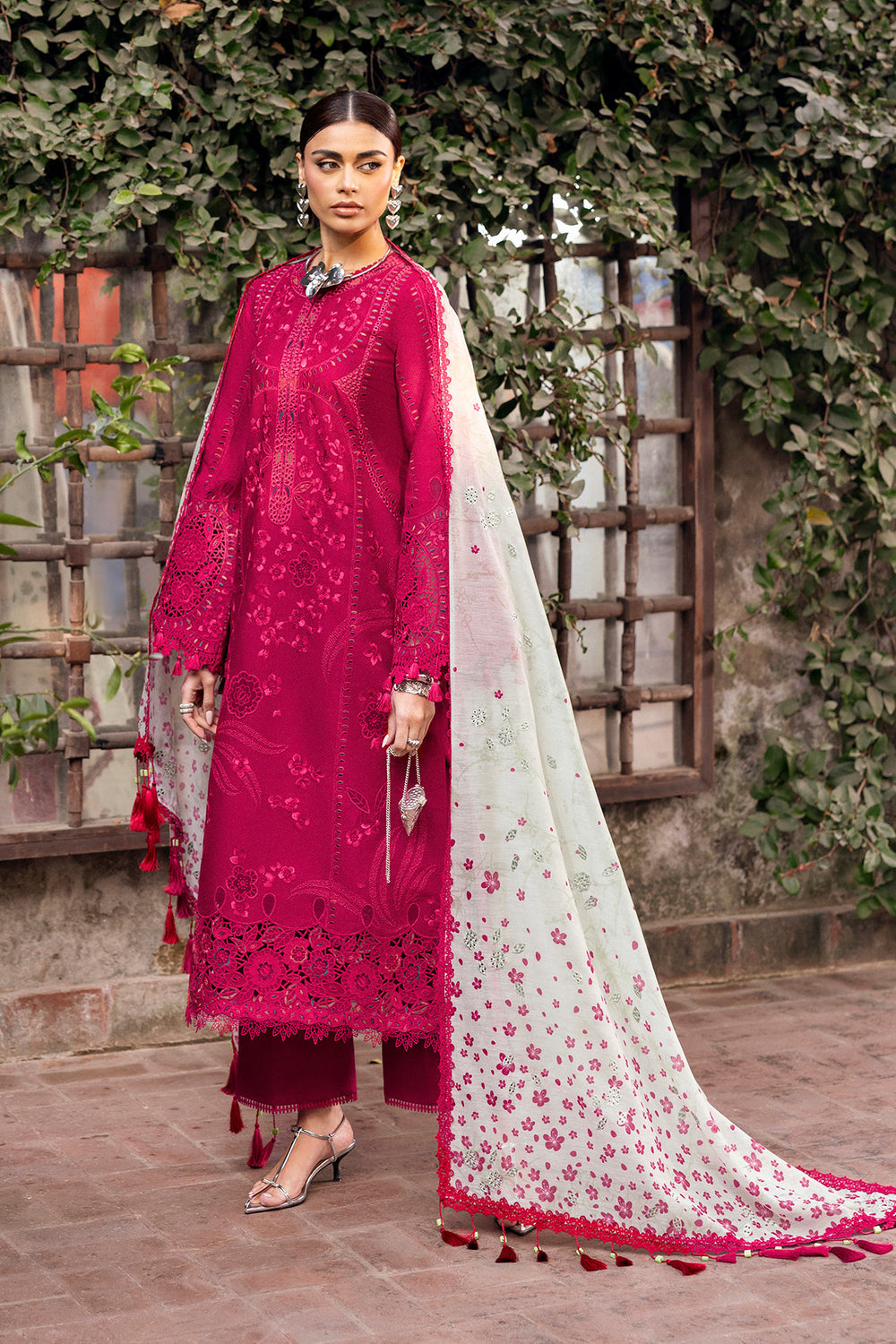 Jazmin 3 Piece Custom Stitched Suit - Pink - LB31420
