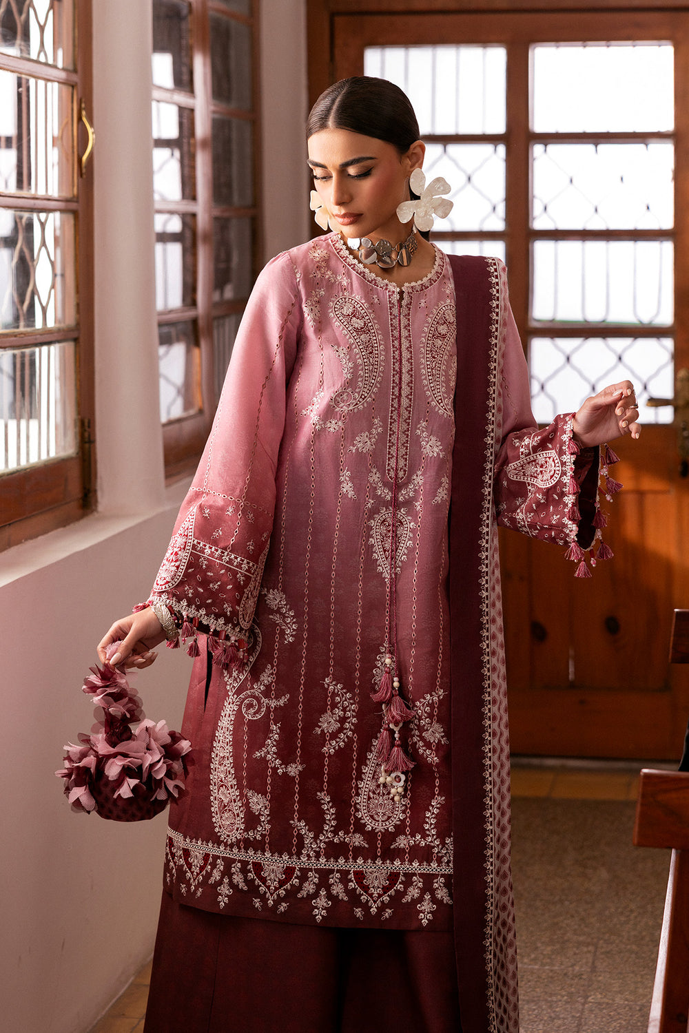 Jazmin 3 Piece Custom Stitched Suit - Pink - LB31422