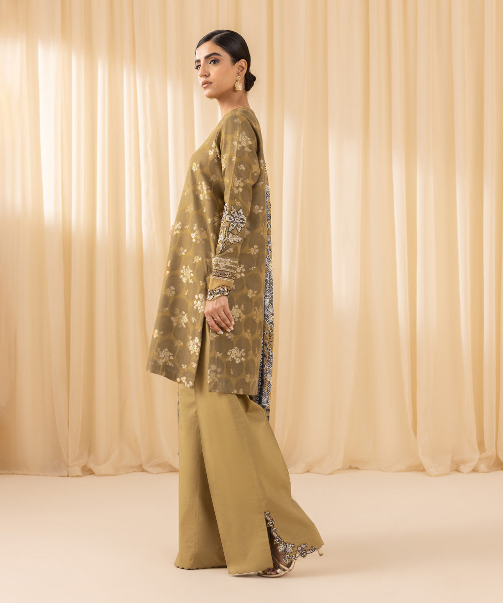 Sapphire 3 Piece Custom Stitched Suit - Mustard - LB288174