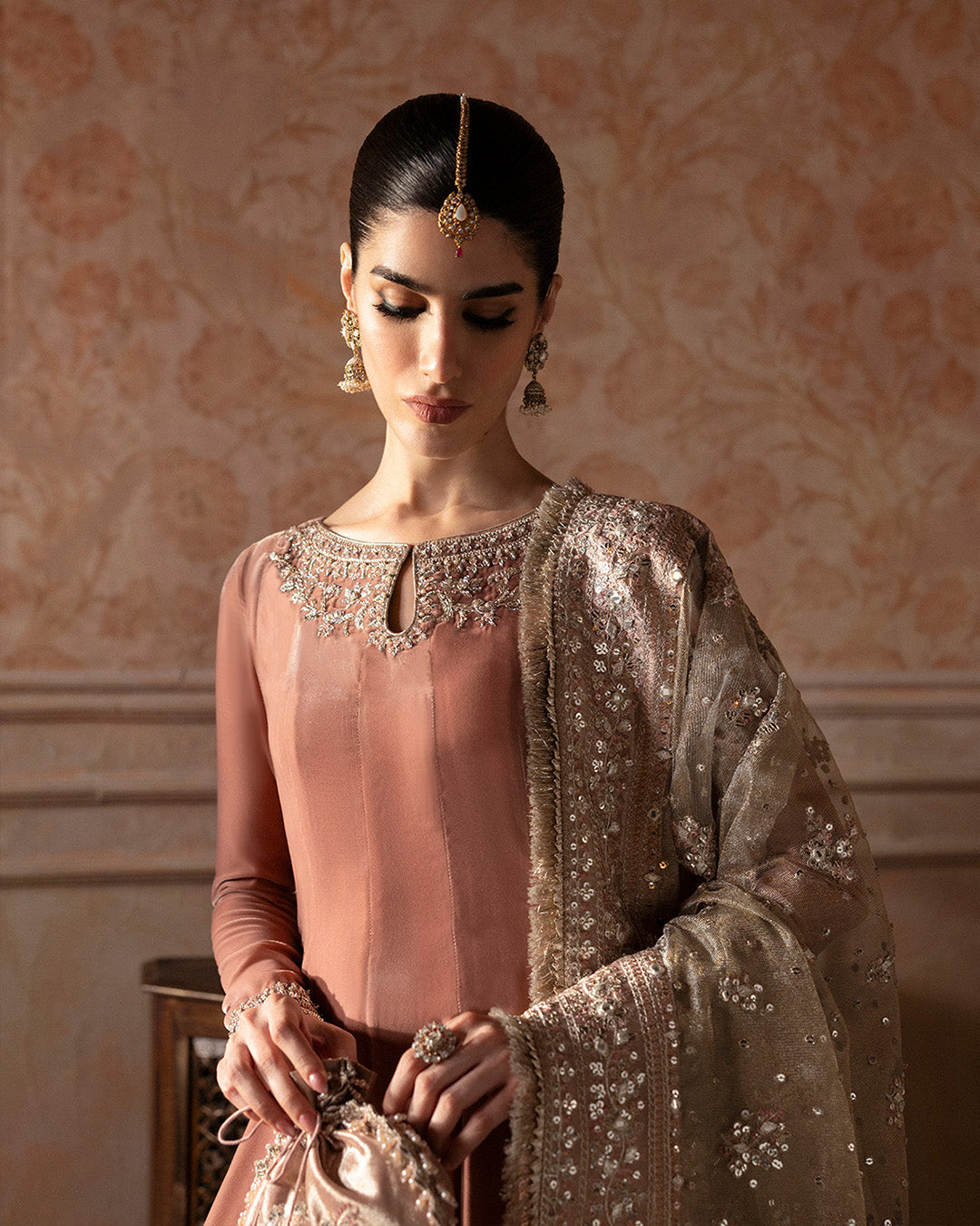 Faiza Saqlain 3 Piece Pret Suit - Pink - LB289148