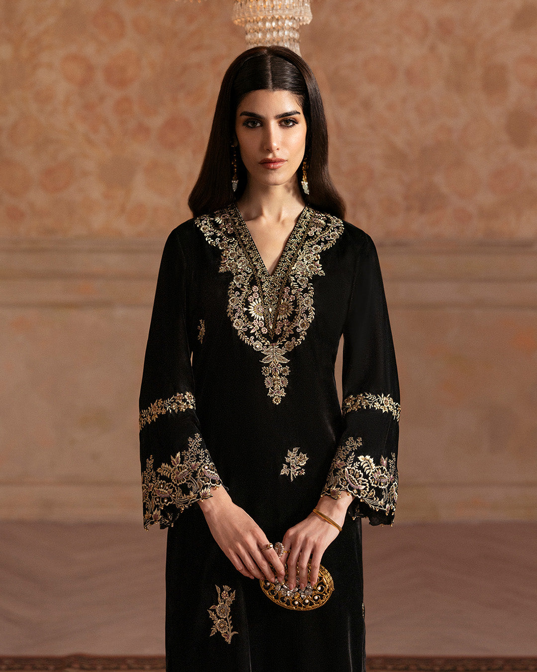 Faiza Saqlain 3 Piece Pret Suit - Black - LB289149