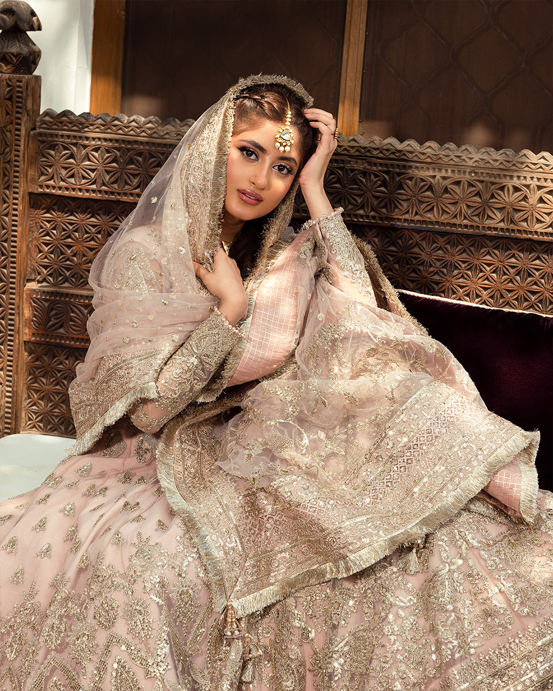 Faiza Saqlain 3 Piece Custom Stitched Suit - Pink - LB27881