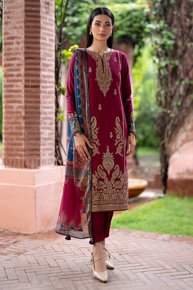 Jazmin 3 Piece Custom Stitched Suit - Pink - LB287936