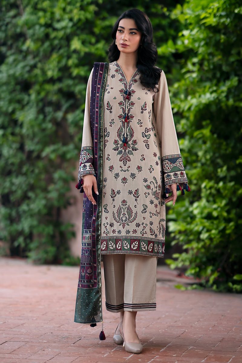 Jazmin 3 Piece Custom Stitched Suit - Beige - LB287940