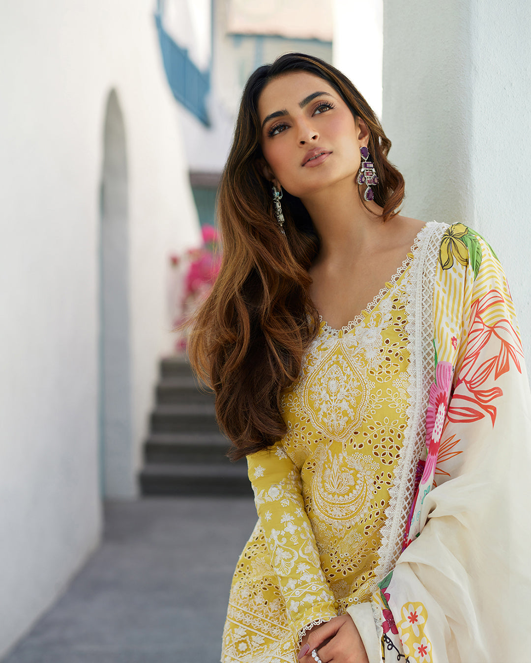 Faiza Saqlain 3 Piece Custom Stitched Suit - Yellow - LB286667