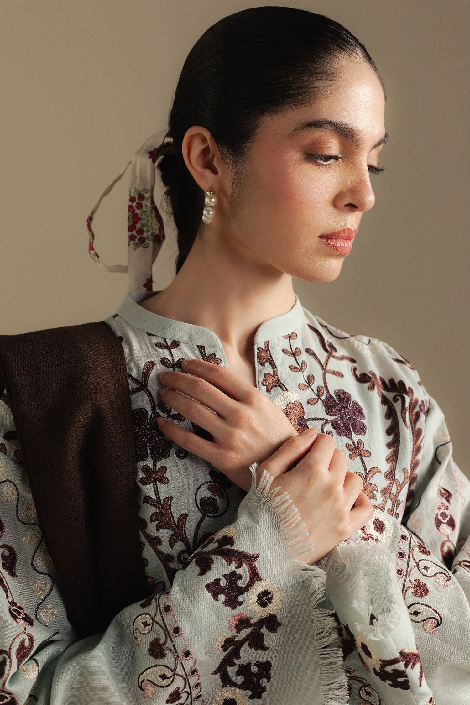 Zara Shahjahan 3 Piece Custom Stitched Suit - Green - LB30996