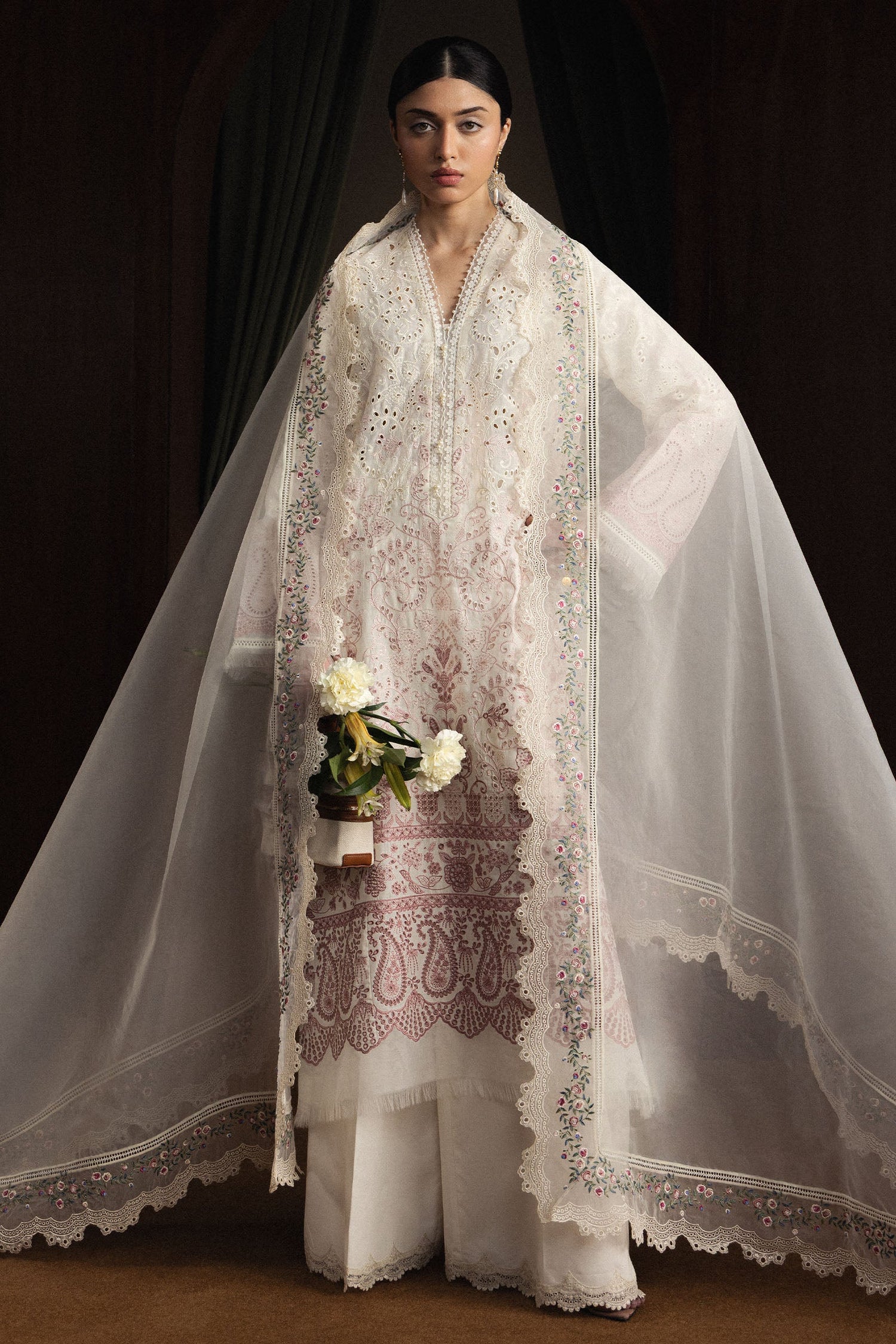 Zara Shahjahan 3 Piece Custom Stitched Suit - Off-White - LB31379