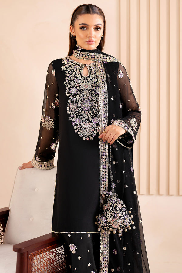 Farasha 3 Piece Custom Stitched Suit - Black - LB289062